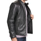 Marc New York Men's Leather Moto Jacket Black Size Large
