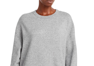 Aqua Women's Knit Crewneck Crewneck Sweater Gray Size X-Small