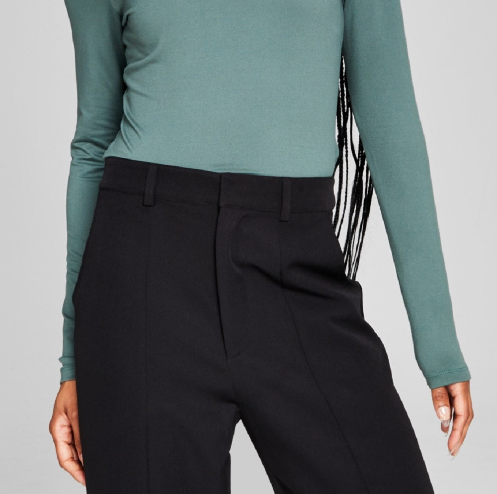 And Now This Women's Turtleneck Long Sleeve Solid Top Green Size X-Small