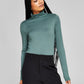 And Now This Women's Turtleneck Long Sleeve Solid Top Green Size X-Small