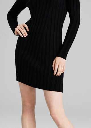 And Now This Women's Directional Ribbed Bodycon Dress Black Size Small