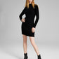 And Now This Women's Directional Ribbed Bodycon Dress Black Size Small