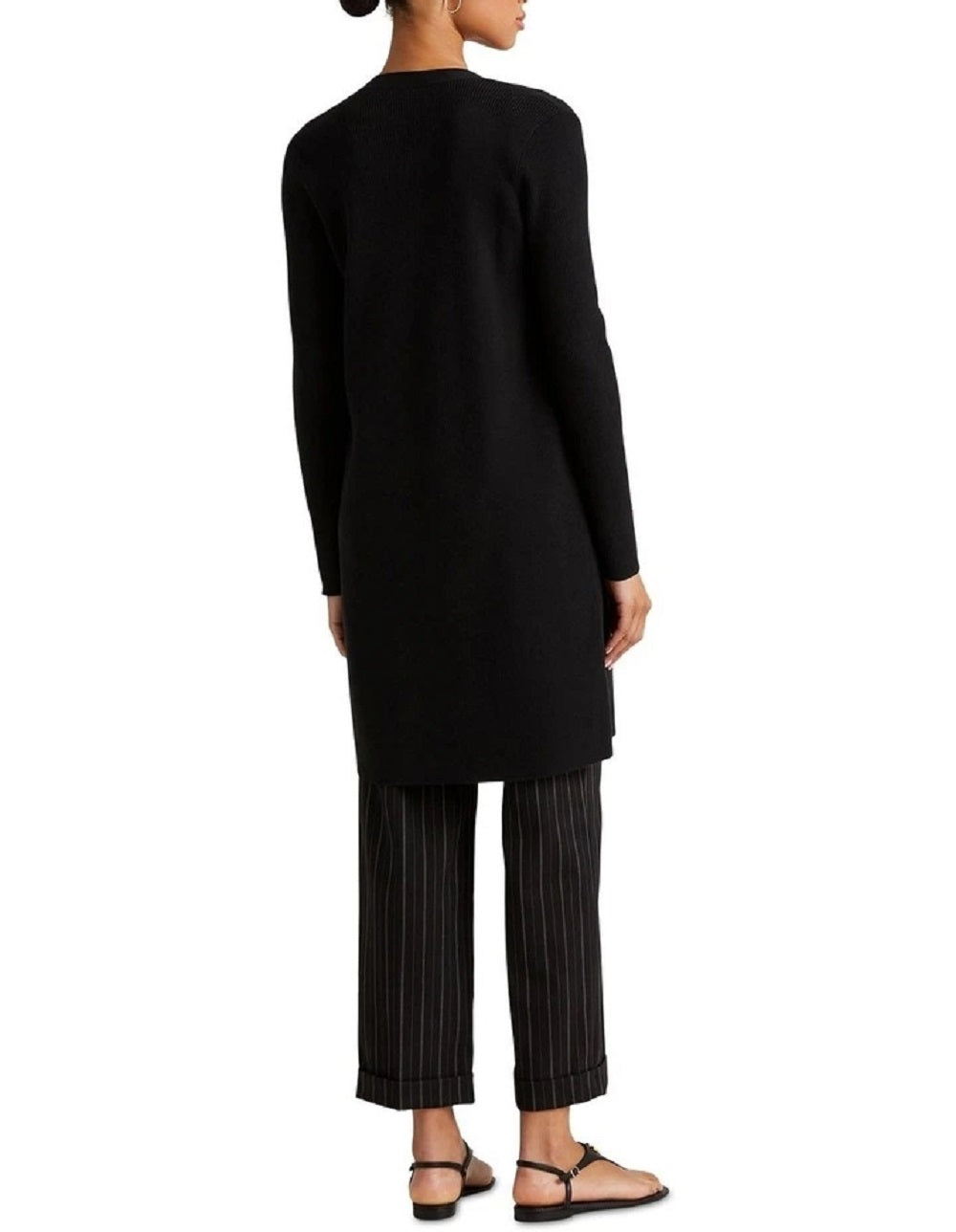 Ralph Lauren Women's Cotton Blend Cardigan Black Size Small
