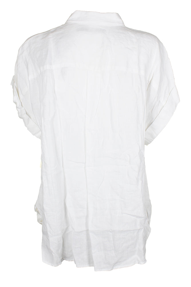 Ralph Lauren Women's Linen Dolman Sleeve Shirt White Size 2X