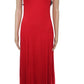 Ralph Lauren Women's Jersey Scoop Neck Maxi Dress Red Size Small