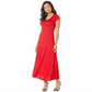 Ralph Lauren Women's Jersey Scoop Neck Maxi Dress Red Size Small