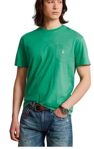 Polo Ralph Lauren Men's Classic Fit Jersey Pocket T-Shirt Green Size Medium