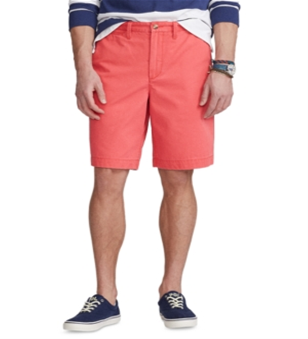 Ralph Lauren Men's 10 Inch Relaxed Fit Chino Shorts Pink Size 28
