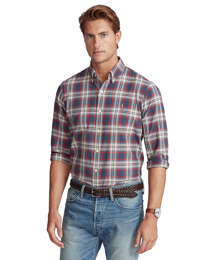 Polo Ralph Lauren Men's Classic Fit Plaid Oxford Shirt Assorted Size Large