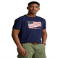 Polo Ralph Lauren Men's Classic Fit American Flag T-Shirt Blue Size Small