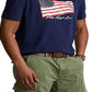 Polo Ralph Lauren Men's Classic Fit American Flag T-Shirt Blue Size XX-Large