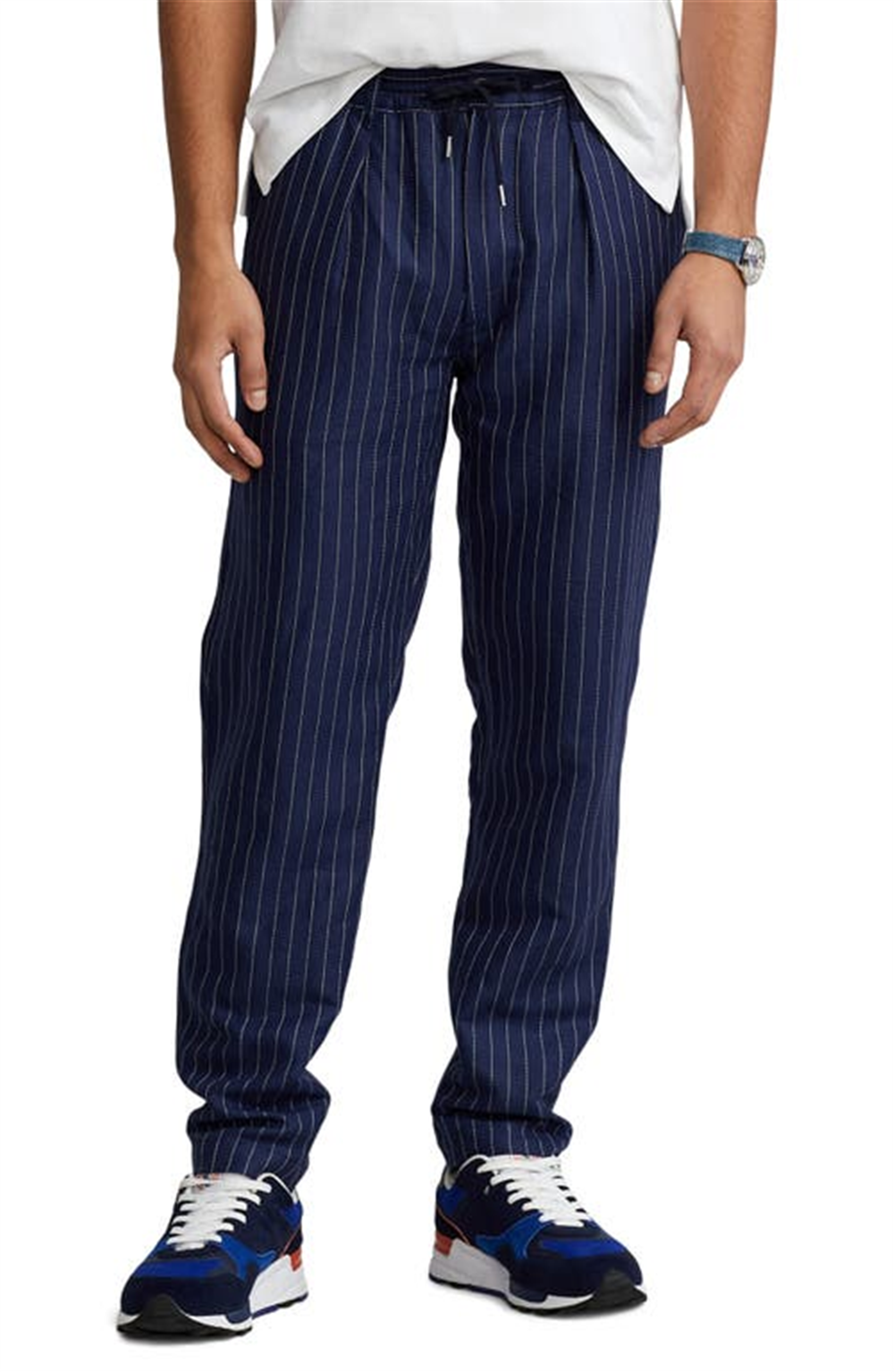 Polo Ralph Lauren Men's Tailored Linen Blend Pants Blue Size Small
