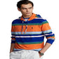 Polo Ralph Lauren Men's Striped Jersey Hooded T-Shirt Orange Size Small