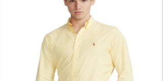 Ralph Lauren Men's Classic Fit Stretch Oxford Shirt Yellow Size XX-Large