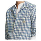 Polo Ralph Lauren Mne's Classic Fit Gingham Workshirt Blue Size L