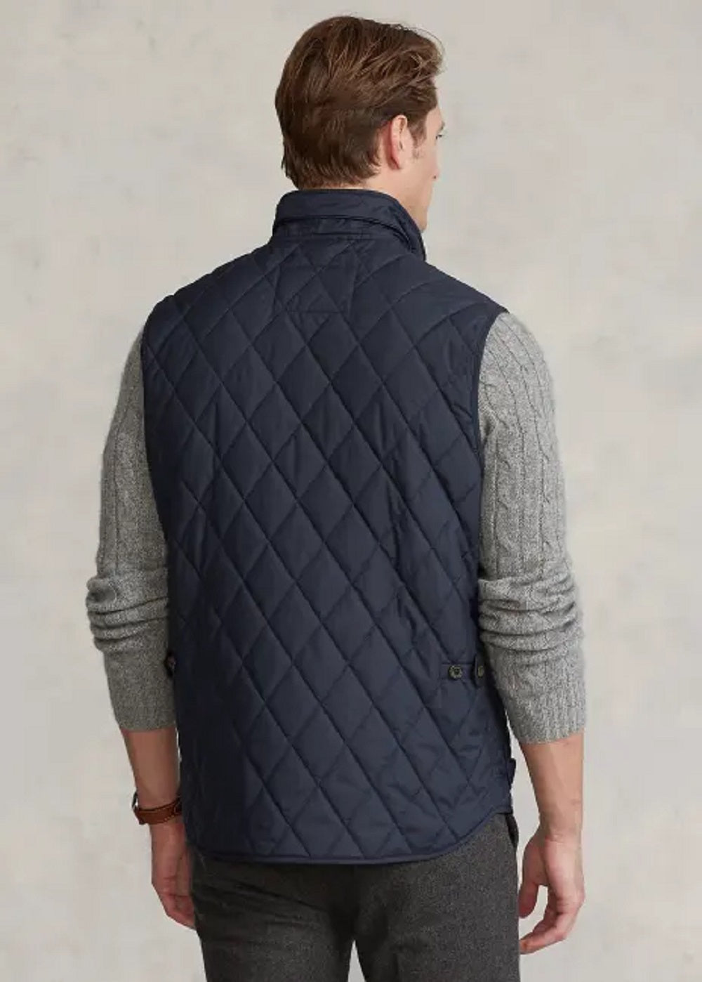 Polo Ralph Lauren Men's Water Repellent Quilted Vest Blue Size X-Small