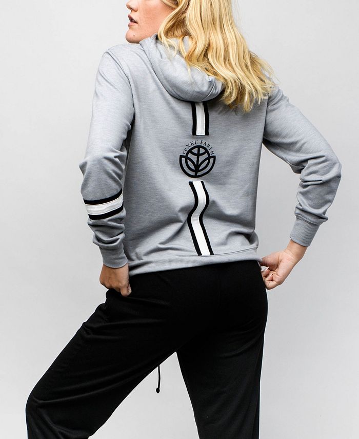 Fever Women's Reneu Earth Zip Up Hoodie Gray Size Large