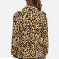 Single Thread Ruched Front Shirt Animal Print
