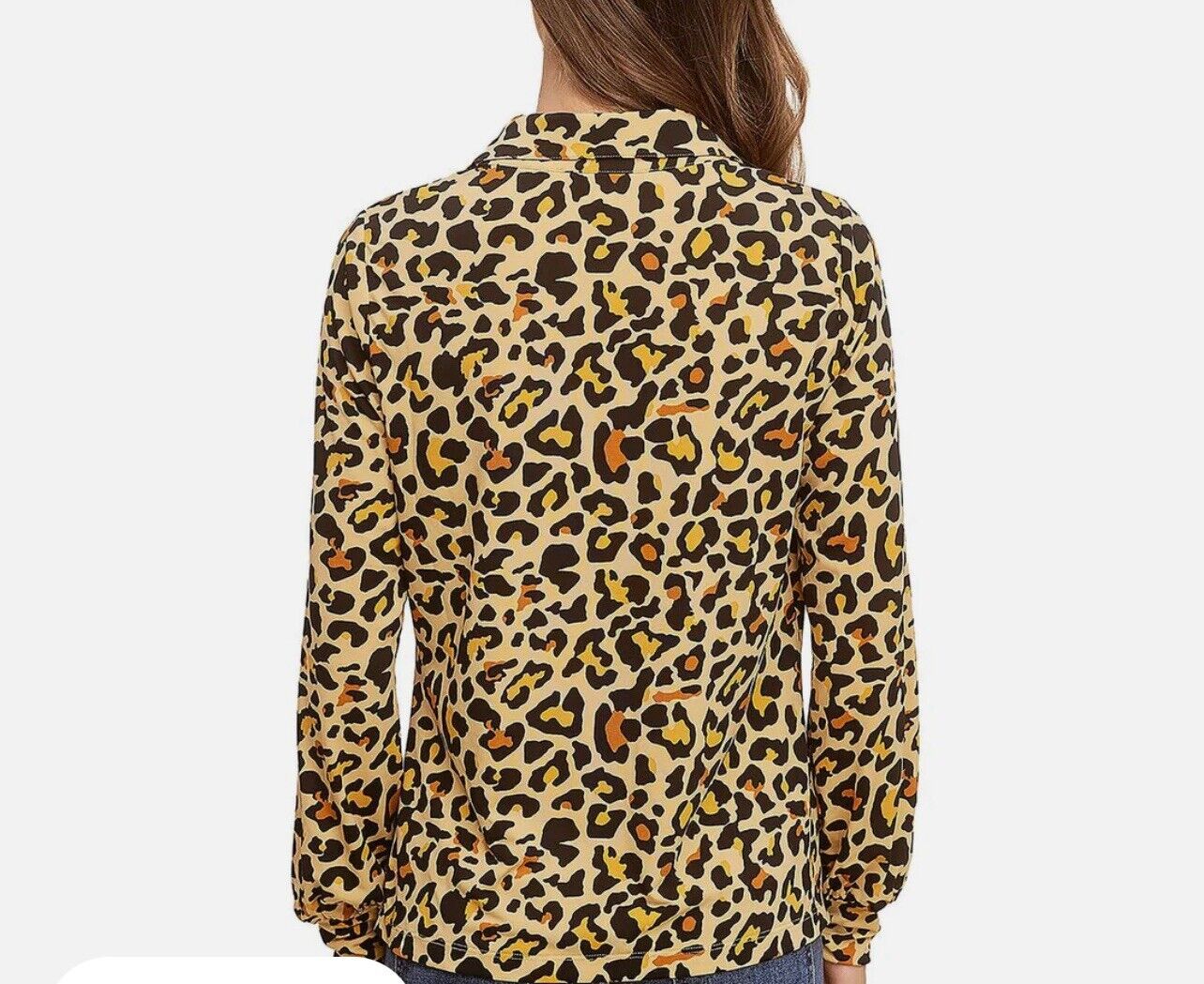 Single Thread Ruched Front Shirt Animal Print