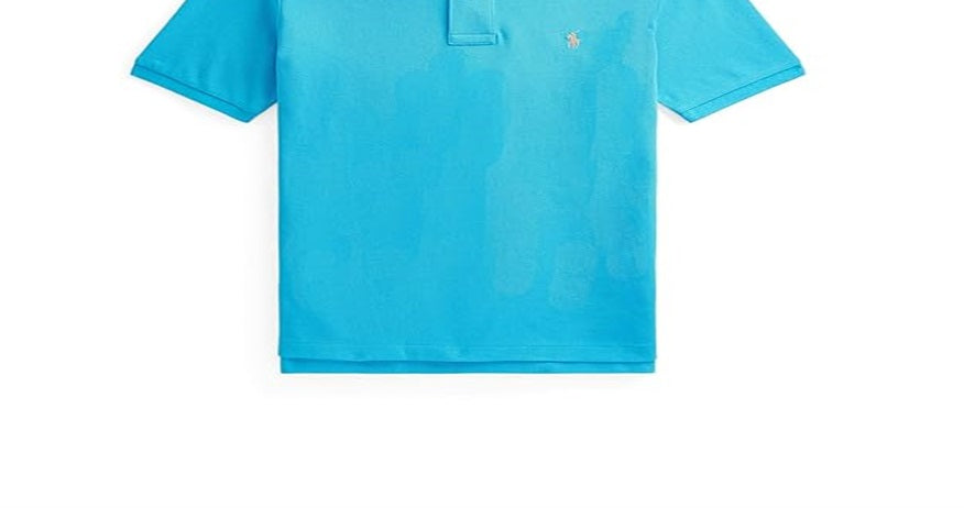 Ralph Lauren Kid's Cotton Mesh Polo Shirt Blue Size Small