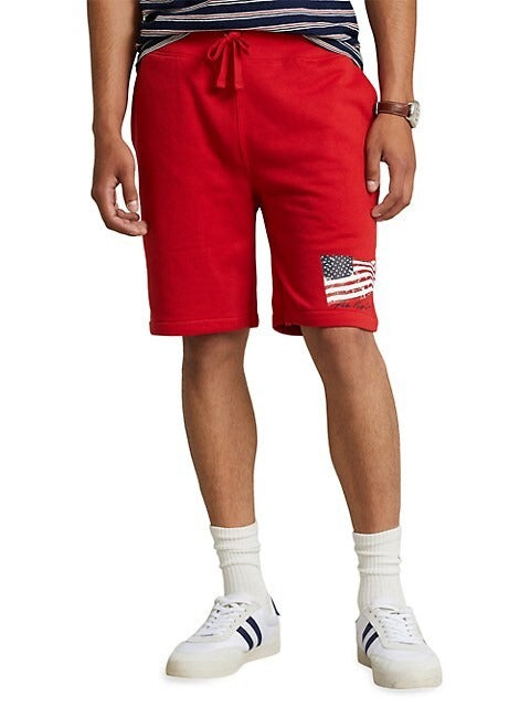Polo Ralph Lauren Men's Magic Fleece Athletic Shorts Red Size Large