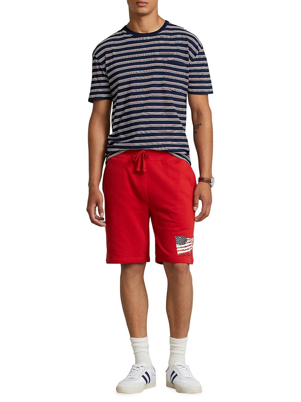 Polo Ralph Lauren Men's Magic Fleece Athletic Shorts Red Size Large