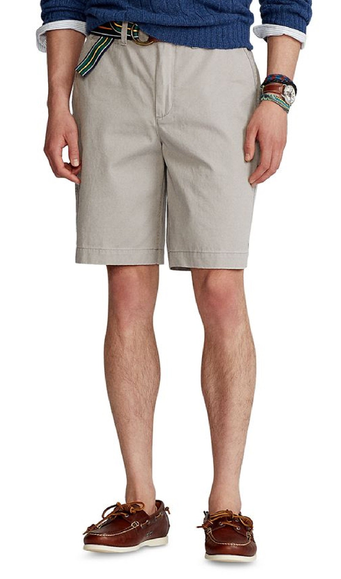 Polo Ralph Lauren Men's Slim Fit Cotton Blend Shorts Gray Size 36