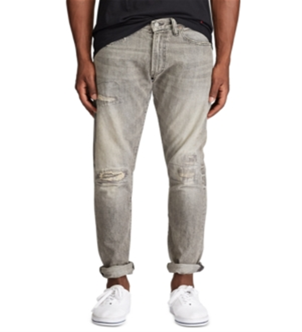 Polo Ralph Lauren Men's Sullivan Slim Graphic Jeans Gray Size 36X34