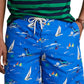 Polo Ralph Lauren Men's Recycled Polyester Print Swim Trunks Blue Size Medium