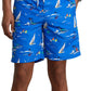 Polo Ralph Lauren Men's Recycled Polyester Print Swim Trunks Blue Size Medium