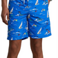 Polo Ralph Lauren Men's Recycled Polyester Print Swim Trunks Blue Size X-Large