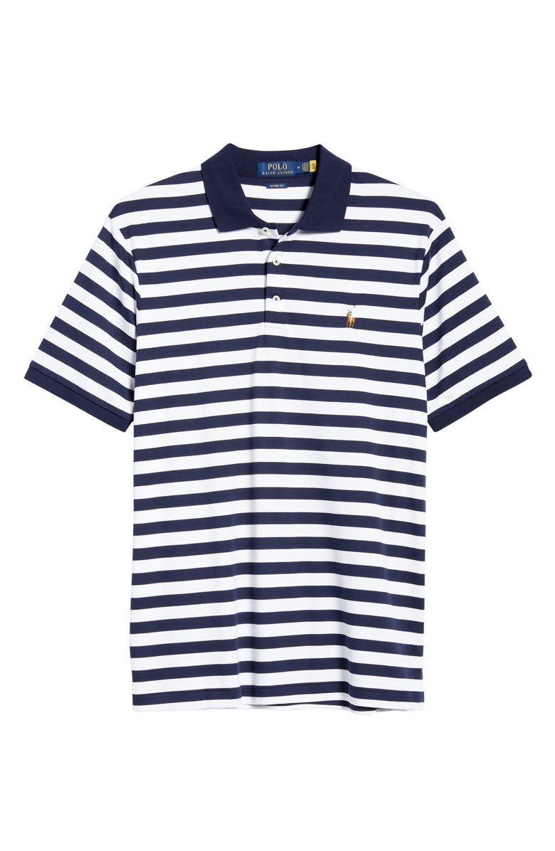 Polo Ralph Lauren Men's Stripe Cotton Polo Blue Size Small