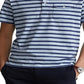 Polo Ralph Lauren Men's Striped Jersey Pocket Polo Shirt Blue Size Medium
