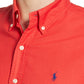 Polo Ralph Lauren Men's Short Sleeve Cotton Button Down Shirt Red Size Medium