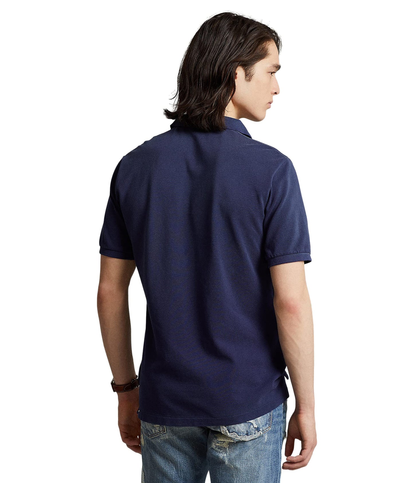 Polo Ralph Lauren Men's Classic Fit Flag Mesh Polo Shirt Blue Size X-Large