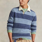 Polo Ralph Lauren Men's Striped Wool Rugby Sweater Blue Size Large