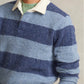Polo Ralph Lauren Men's Striped Wool Rugby Sweater Blue Size X-Large