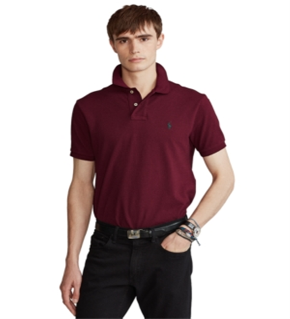 Polo Ralph Lauren Men's Mesh Polo Shirt Red Size Medium