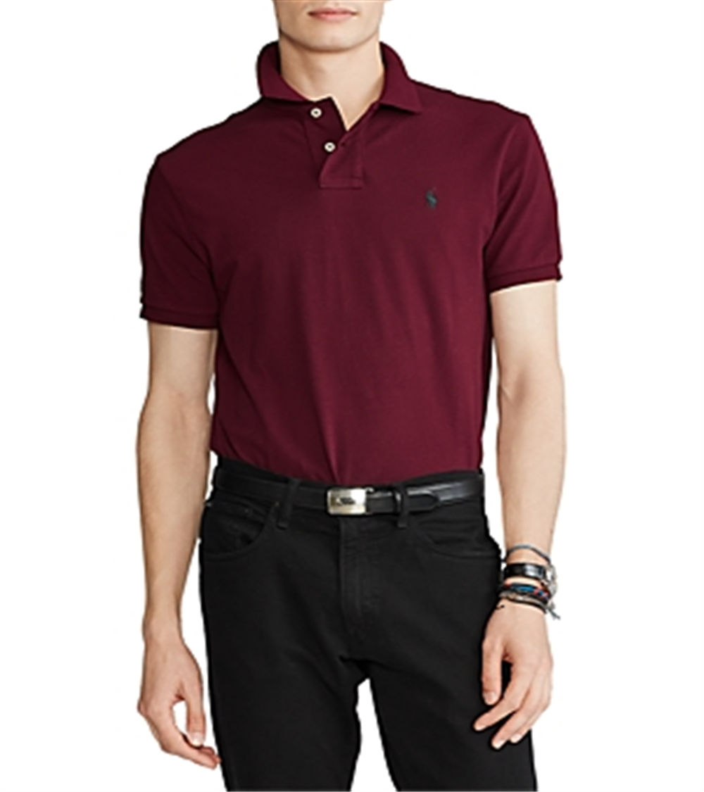 Ralph Lauren Men's Mesh Polo Shirt Red Size X-Large