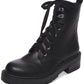 Madden Girl Women's Alicee Closed Toe Mid Calf Combat Boots Black Size 8 M
