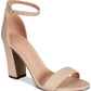 Madden Girl Women's Bella Two Piece Block Heel Sandals Pink Size 8 M