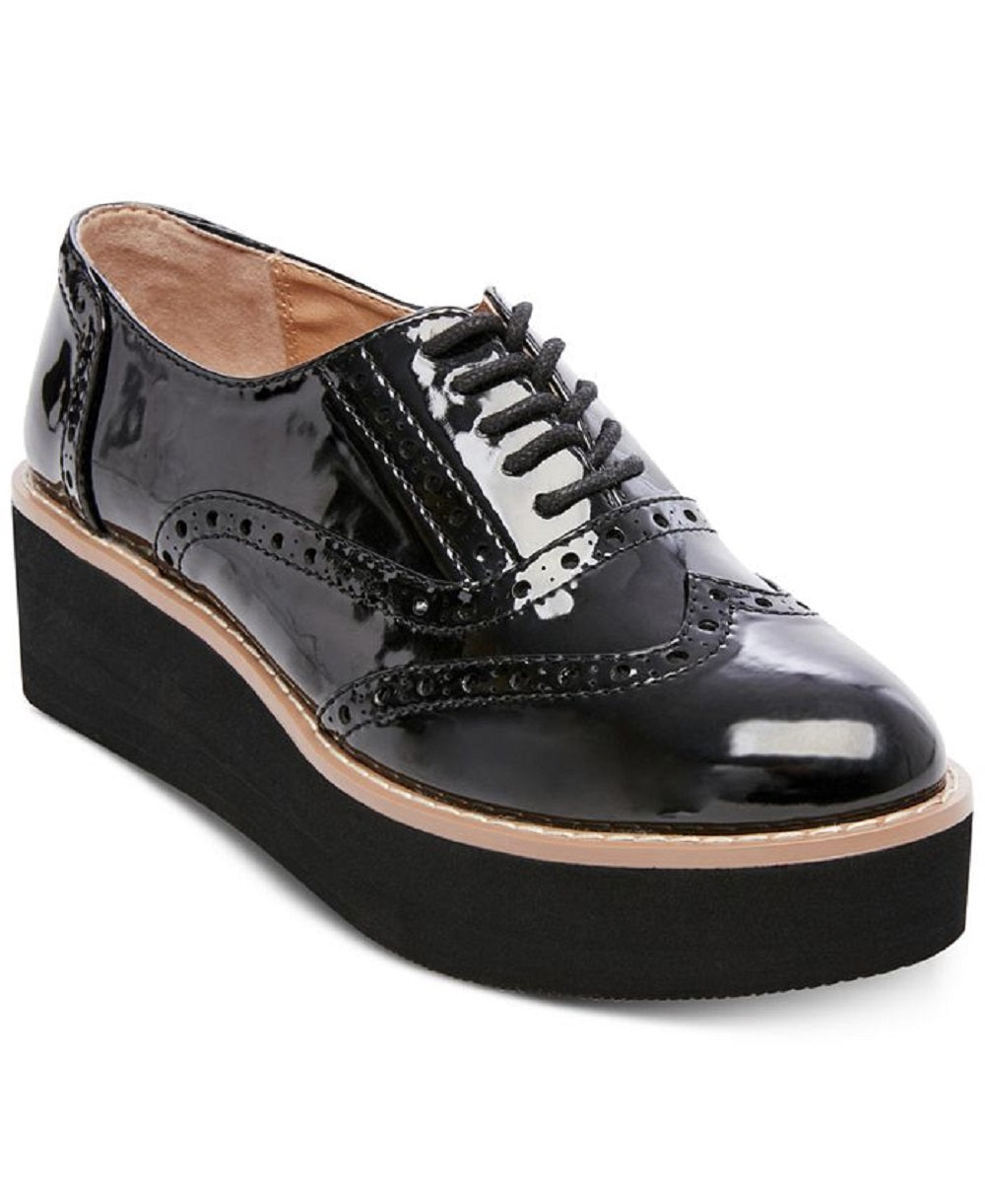Madden Girl Women's Lace up Fashion Cutesy Low Top Black Size 8