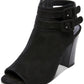 Madden Girl Women's Banquet Peep Toe Shooties Black Size 8 M