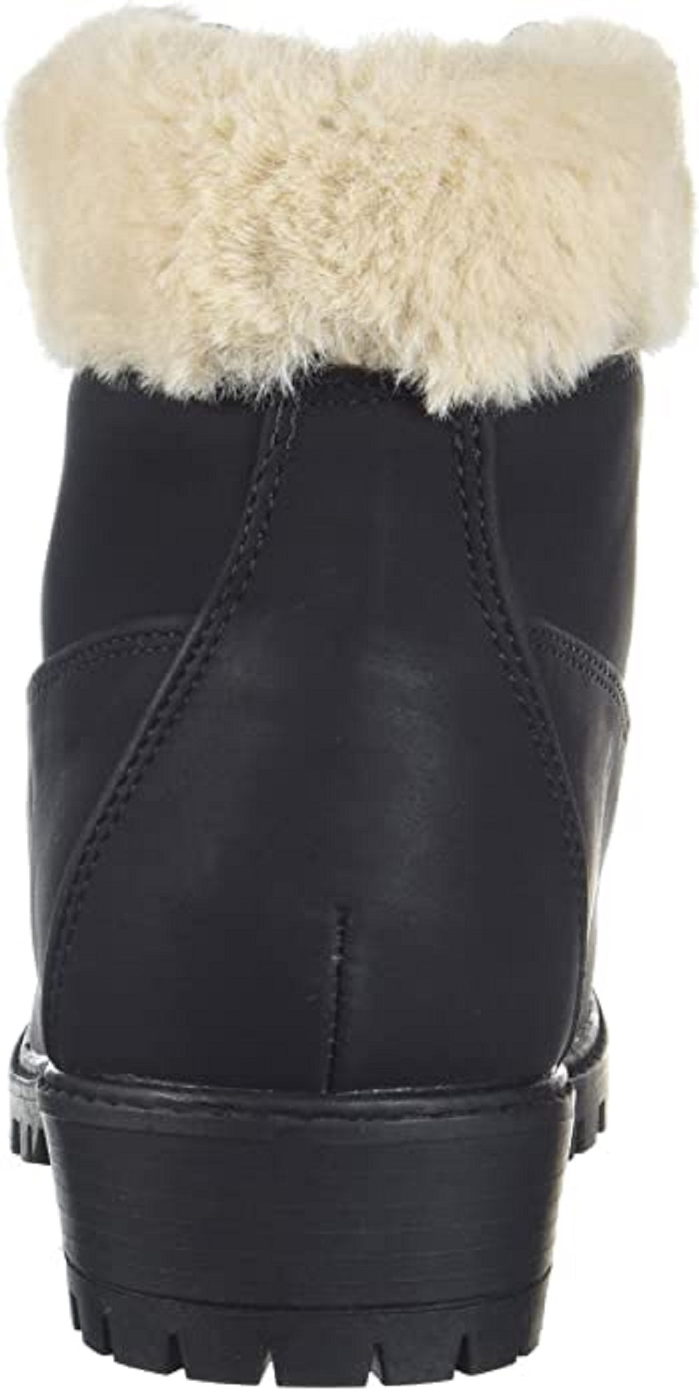 Madden Girl Women's Frankie Faux Fur Hiker Booties Black Size 8.5 M