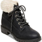 Madden Girl Women's Frankie Faux Fur Hiker Booties Black Size 9.5