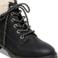 Madden Girl Women's Frankie Faux Fur Hiker Booties Black Size 9.5