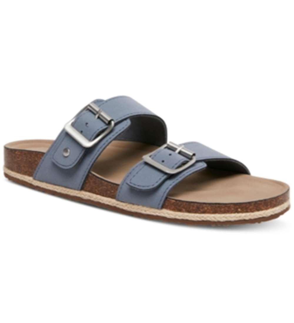 Madden Girl Women's Bundles Double Band Footbed Sandals Gray Size 8.5 M