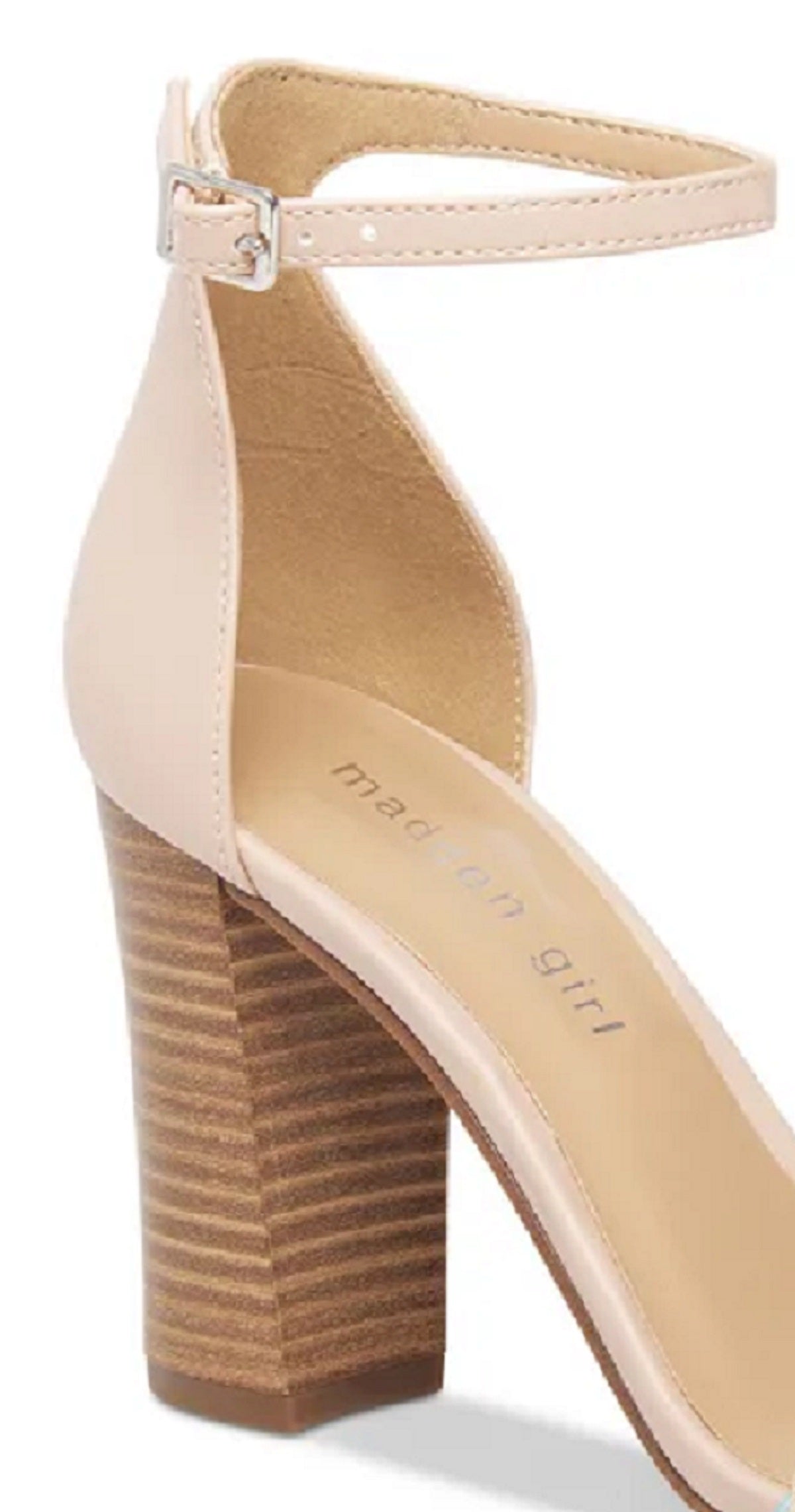 Madden Girl Women's Bella Two Piece Block Heel Sandals Brown Size 10 M