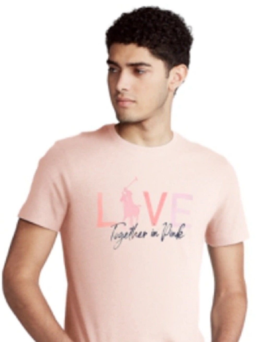 Polo Ralph Lauren Men's Short Sleeve Pink Pony Love Tee Pink Size Small