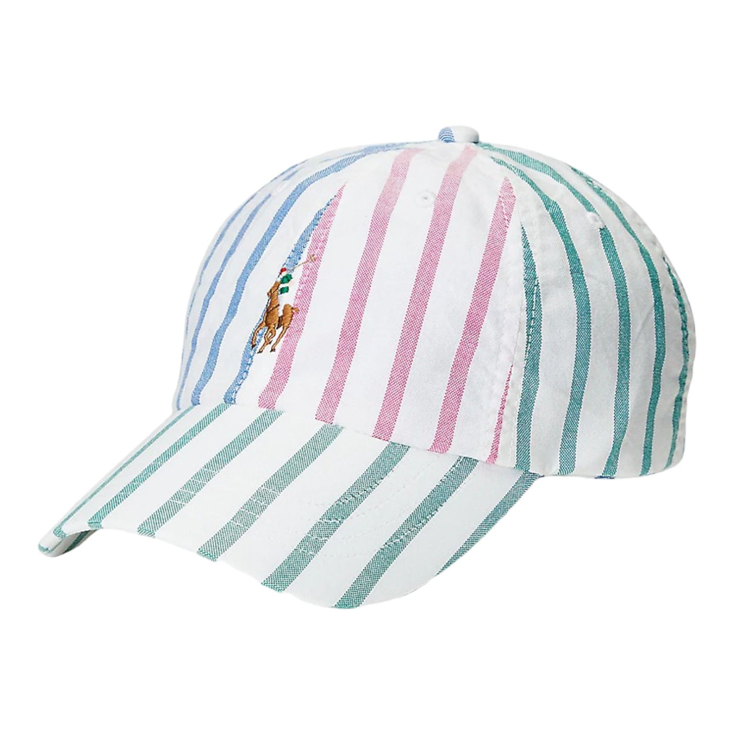 Polo Ralph Lauren Men's Striped Cotton Oxford Ball Cap White Size Regular